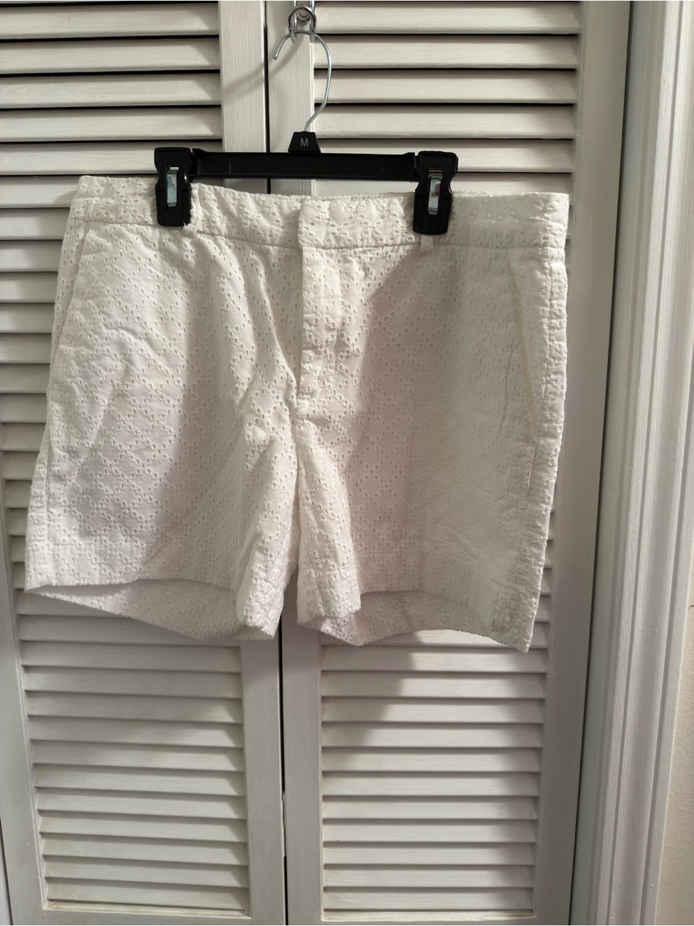 Banana Republic White Eyelet Bermuda Shorts